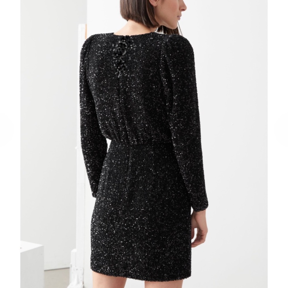 & Other Stories - Sequin Wrap Mini Dress